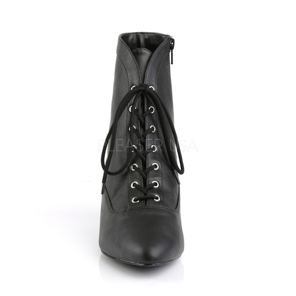 Pointed Toe High Heel Lace Up Ankle Boots - Picture 3 of 5